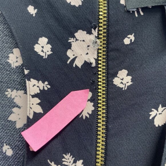 Paris Atelier & Other Stories Round Neck Cap Sleeve Shift Dress Sz2 Black Floral - Picture 6 of 16